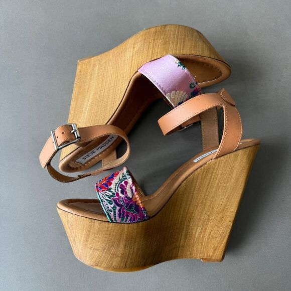 Steve Madden Bella Kimono Wedges Size 39 - Picture 3 of 5